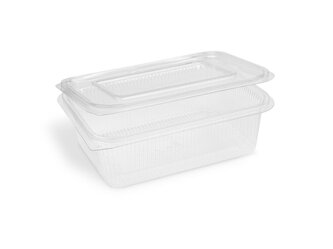Miska hranatá s viečkom, rPET, 1500 ml