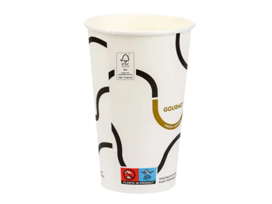 Gourmet papierové poháre, biele, 473 ml