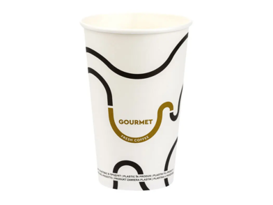 Gourmet papierové poháre, biele, 473 ml