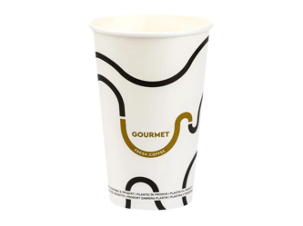 Gourmet papierové poháre, biele, 473 ml