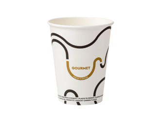 Gourmet papierové poháre, biele, 90 mm, 355 ml
