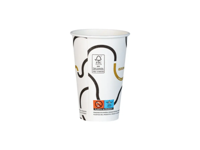 Gourmet papierové poháre, biele, 80 mm, 355 ml