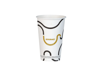 Gourmet papierové poháre, biele, 80 mm, 355 ml