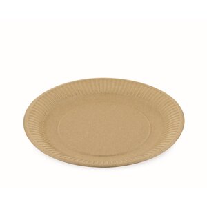 Papierový tanier plytký, hnedý, Ø23cm 