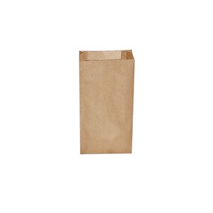 Papierové desiatové vrecko, hnedé, 12+5x24cm