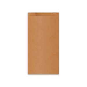 Papierové desiatové vrecko, hnedé, 14+7x29cm