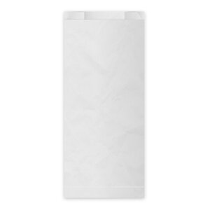 Papierové desiatové vrecko, biele, 15+7x35cm