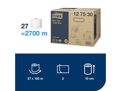 Tork Mid-size toaletný papier Advanced
