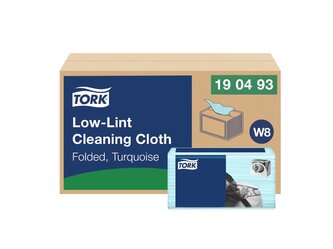 Tork Low-Lint čistiaca utierka W8, tyrkysová