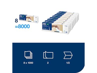 Tork Xpressnap® servítky do zásobníka, extra jemné, 213 x 330 mm