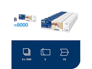 Tork Xpressnap® servítky do zásobníka, extra jemné, 213 x 165 mm
