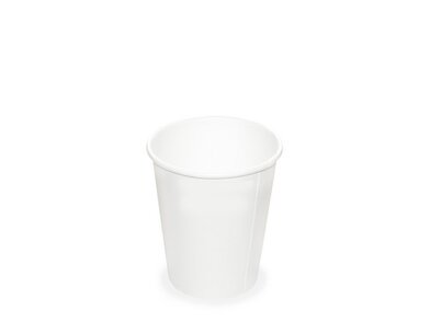 Papierové poháre bez potlače, biele, 280ml