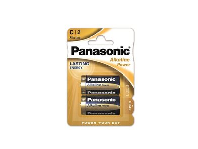 PANASONIC Alkaline Power batéria, C Baby, 2 ks