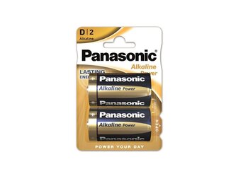 PANASONIC Alkaline Power batéria D, veľkokapacitná, 2 ks
